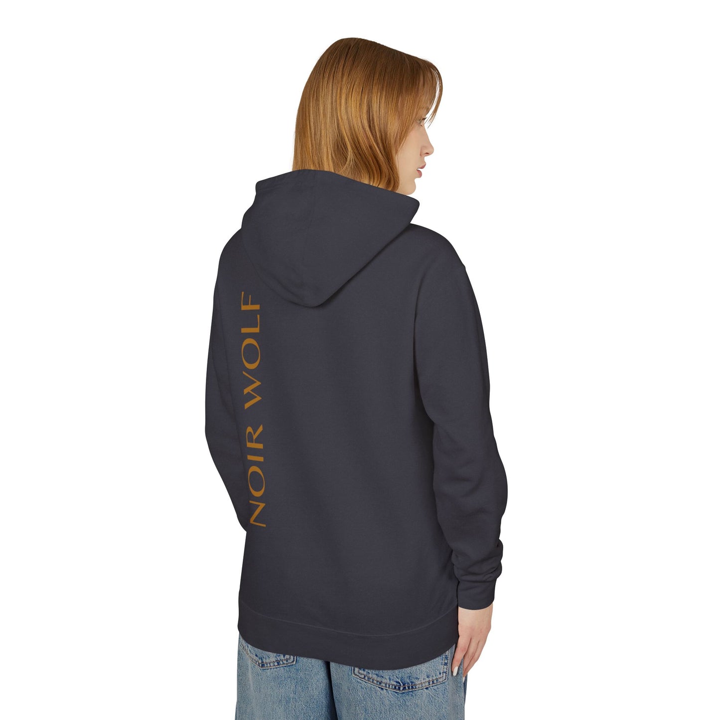 Stylish Unisex Lightweight Hooded Sweatshirt with Butterfly and Noir Wolf Design | Perfect for Everyday Wardrobe and Special Occasions