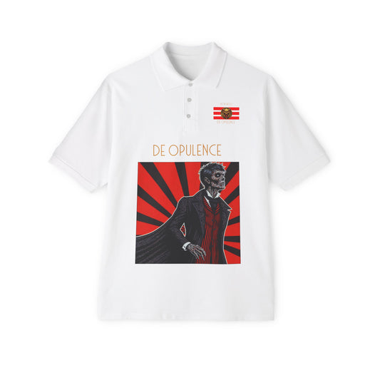 Men's Piqué Polo De Opulence by Noir wolf White