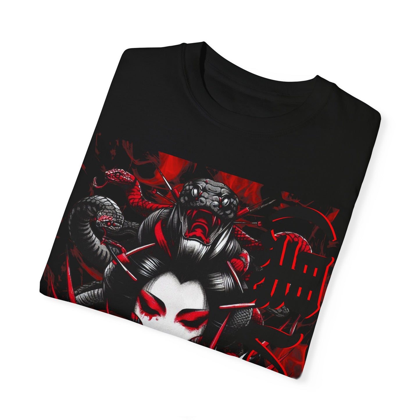 Unisex Garment-Dyed T-shirt Noir Wolf