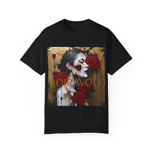 Unisex Garment-Dyed T-shirt NOIR WOLF DE OPULENCE
