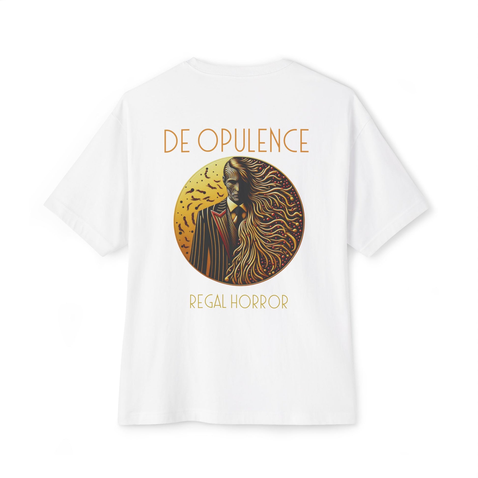 Unisex Oversized Boxy Tee De Opulence by Noir Wolf the style of grace