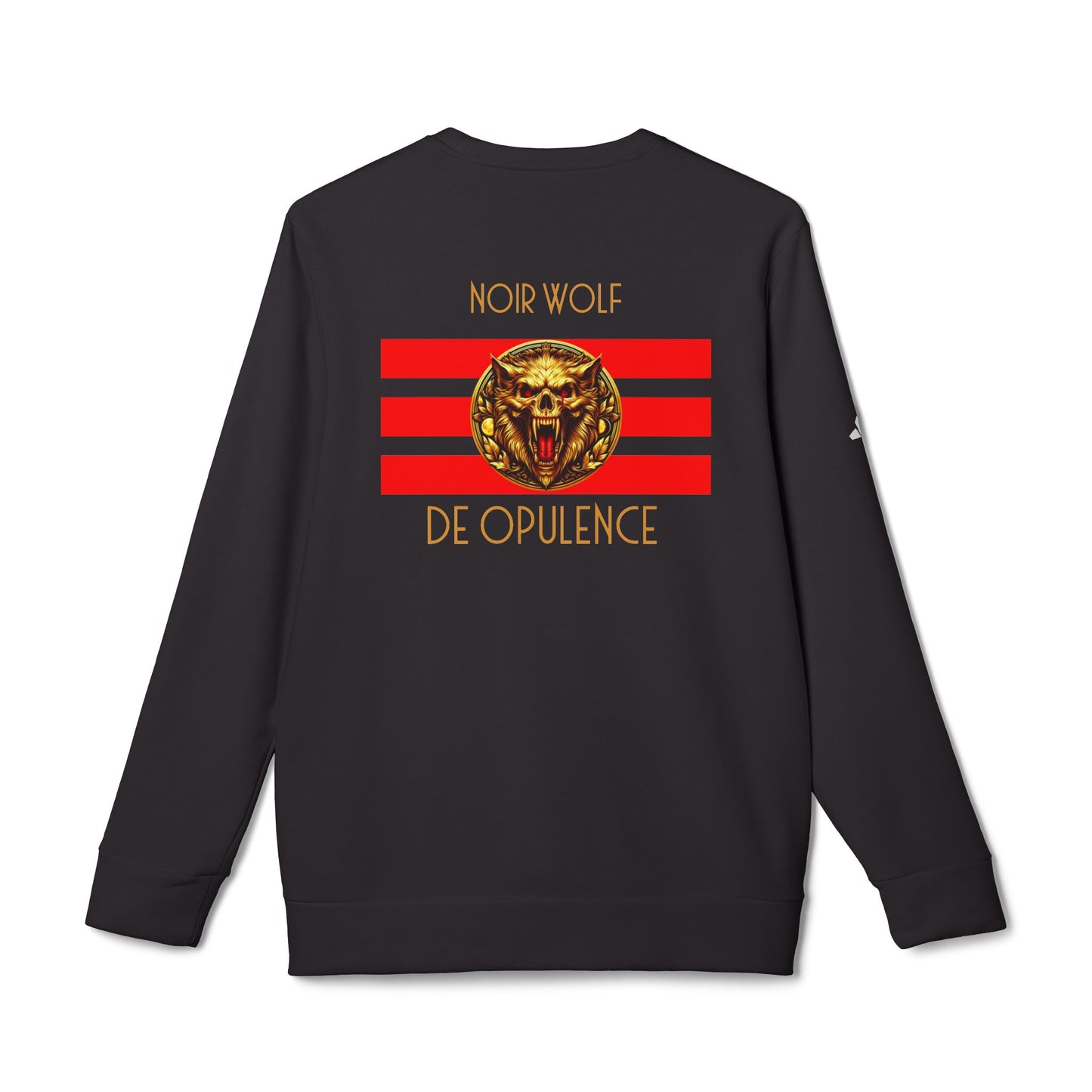 adidas Unisex Fleece Crewneck Sweatshirt De Opulence by Noir Wolf the style of grace