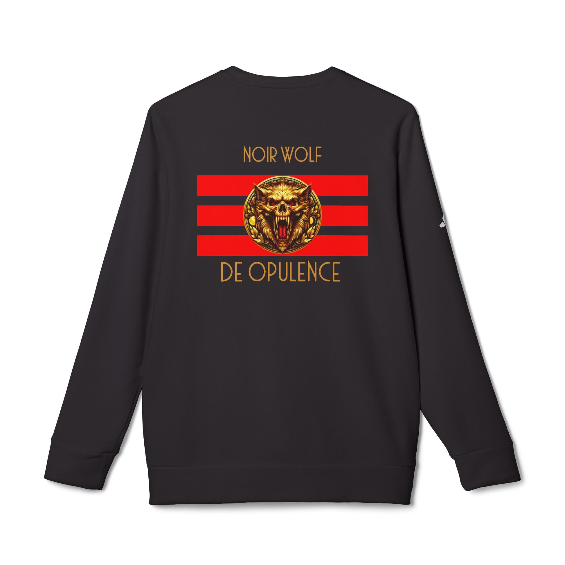 adidas Unisex Fleece Crewneck Sweatshirt De Opulence by Noir Wolf the style of grace