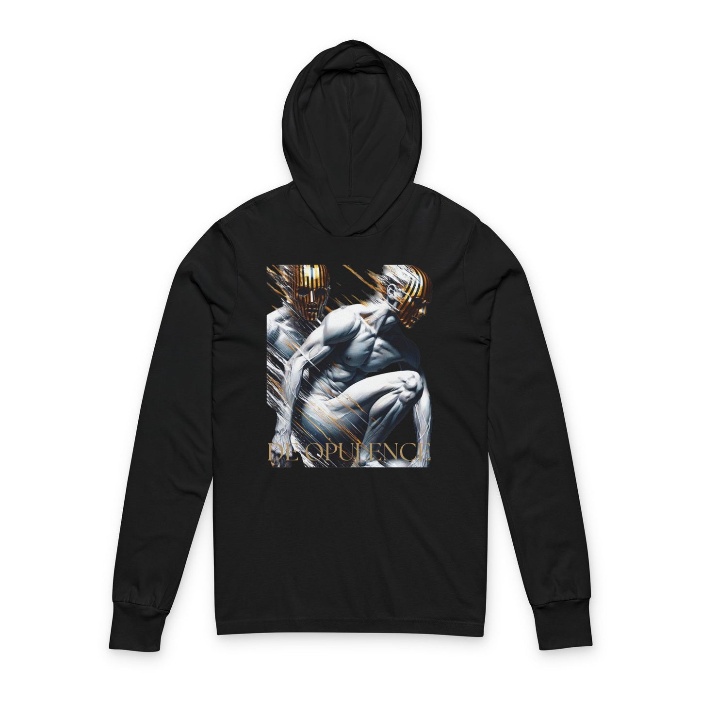 Mythic Sculpt Hoodie Long Sleeve Tee — Angelic Statue Graphic