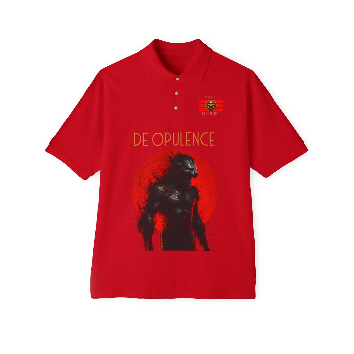 Polo Shirt De Opulence by Noir Wolf Fashion True Red
