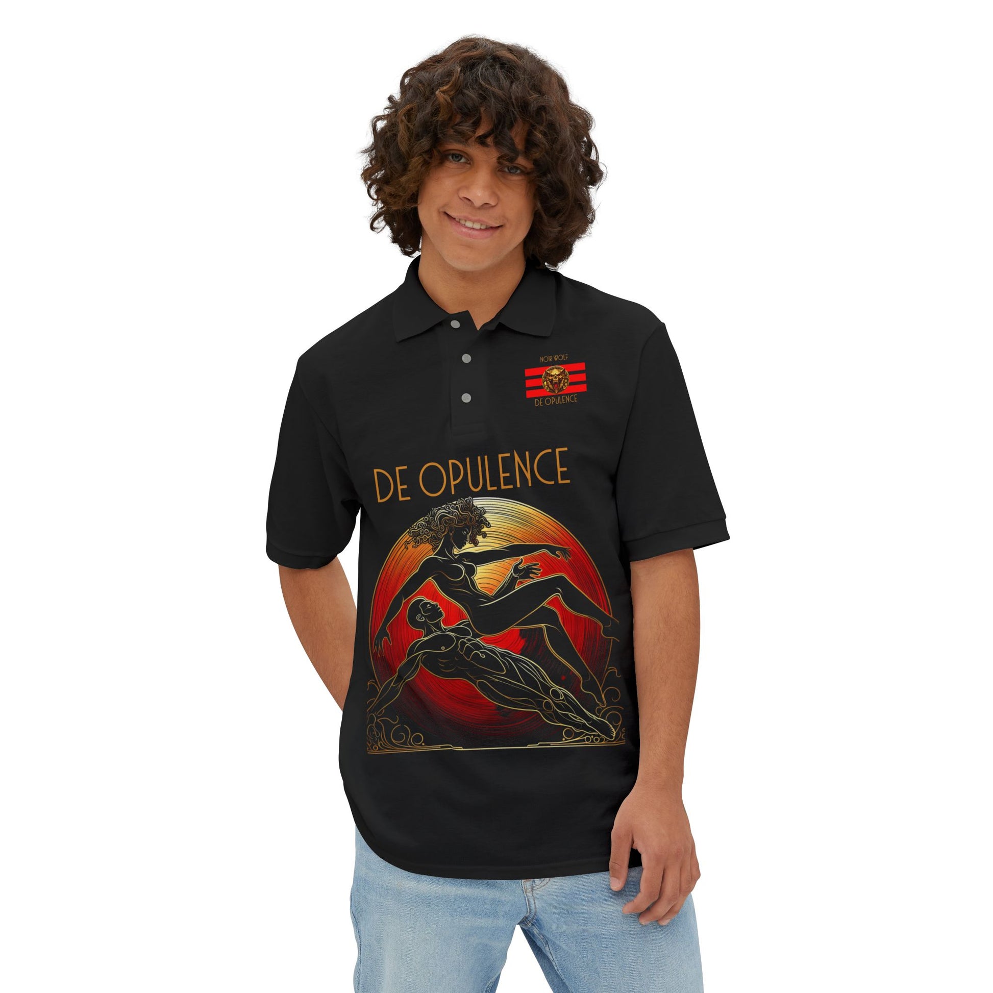Men's Piqué PoloD e Opulence by Noir Wolf