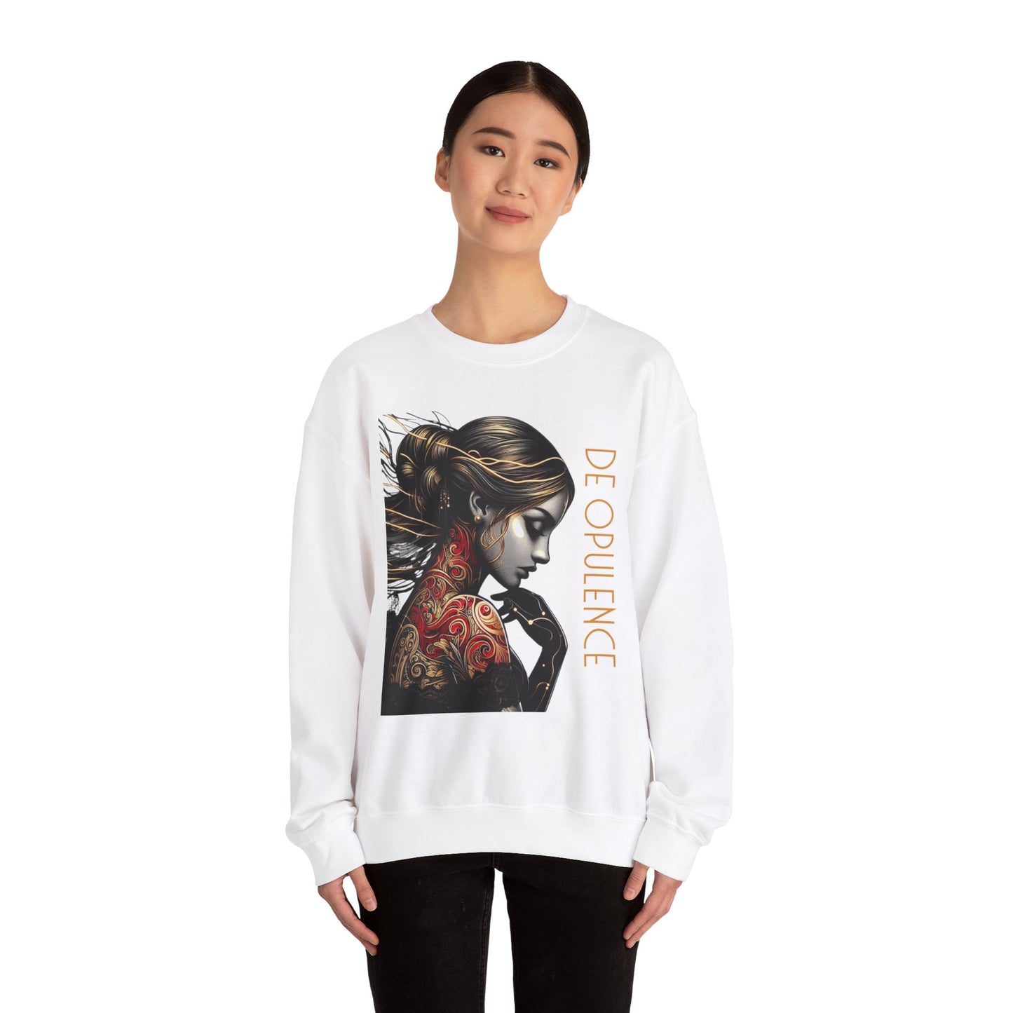 Unisex Heavy Blend™ Crewneck Sweatshirt De Opulence by Noir Wolf