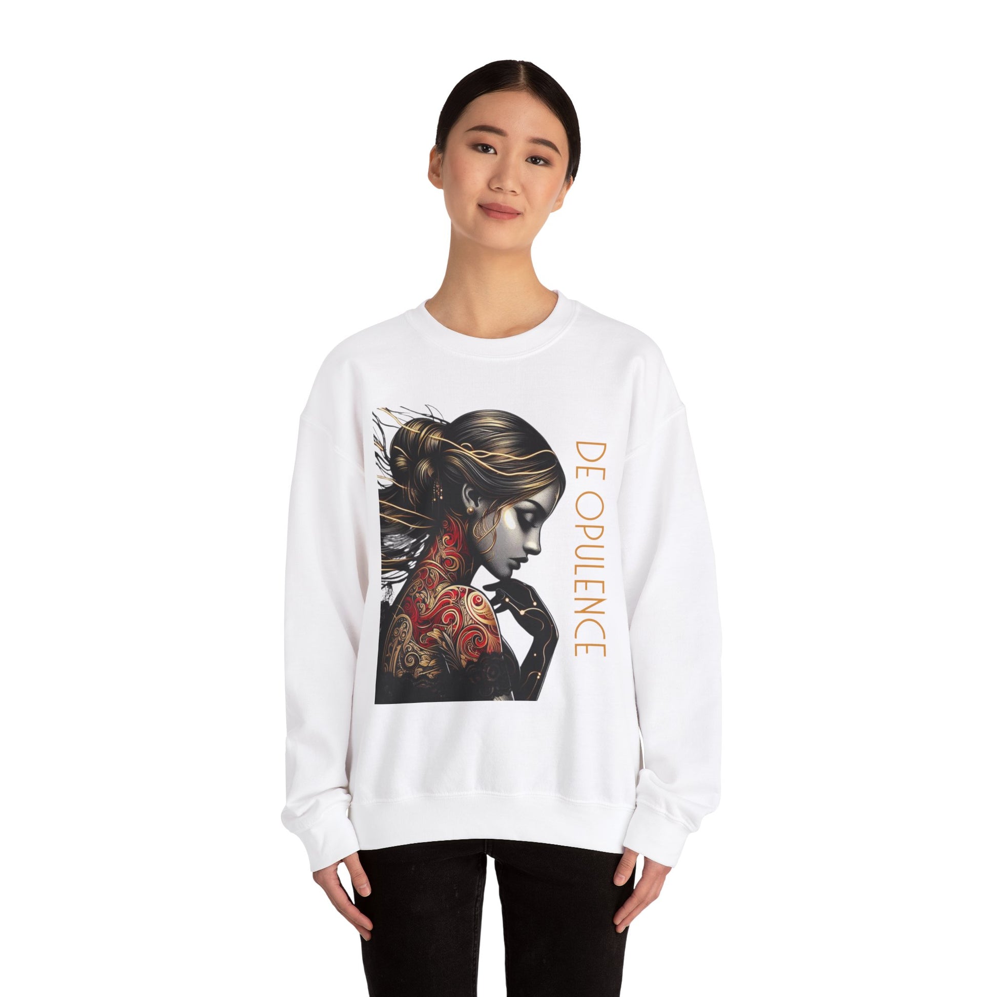 Unisex Heavy Blend™ Crewneck Sweatshirt De Opulence by Noir Wolf