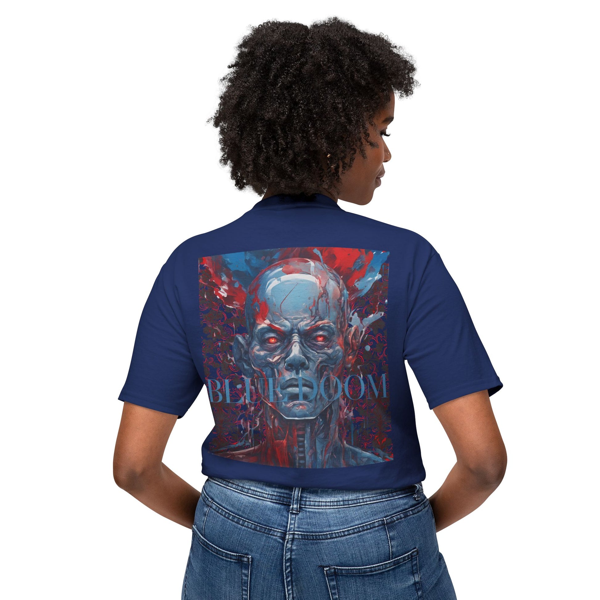 HD Cotton™ T-shirt Blue Doom by Noir Wolf Cotton™ T-shirt