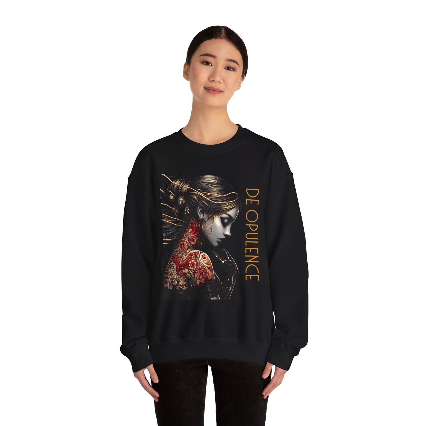 Unisex Heavy Blend™ Crewneck Sweatshirt De Opulence by Noir Wolf