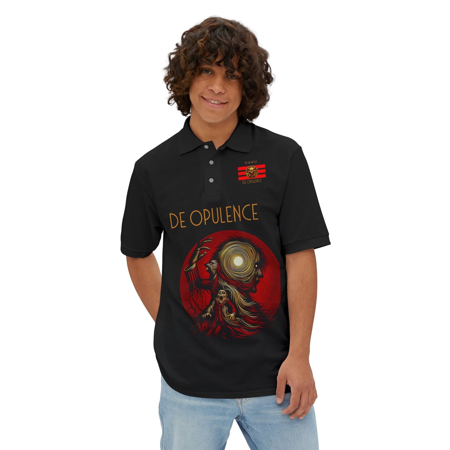 Polo Shirt - De Opulence by Noir Wolf, Style of Grace