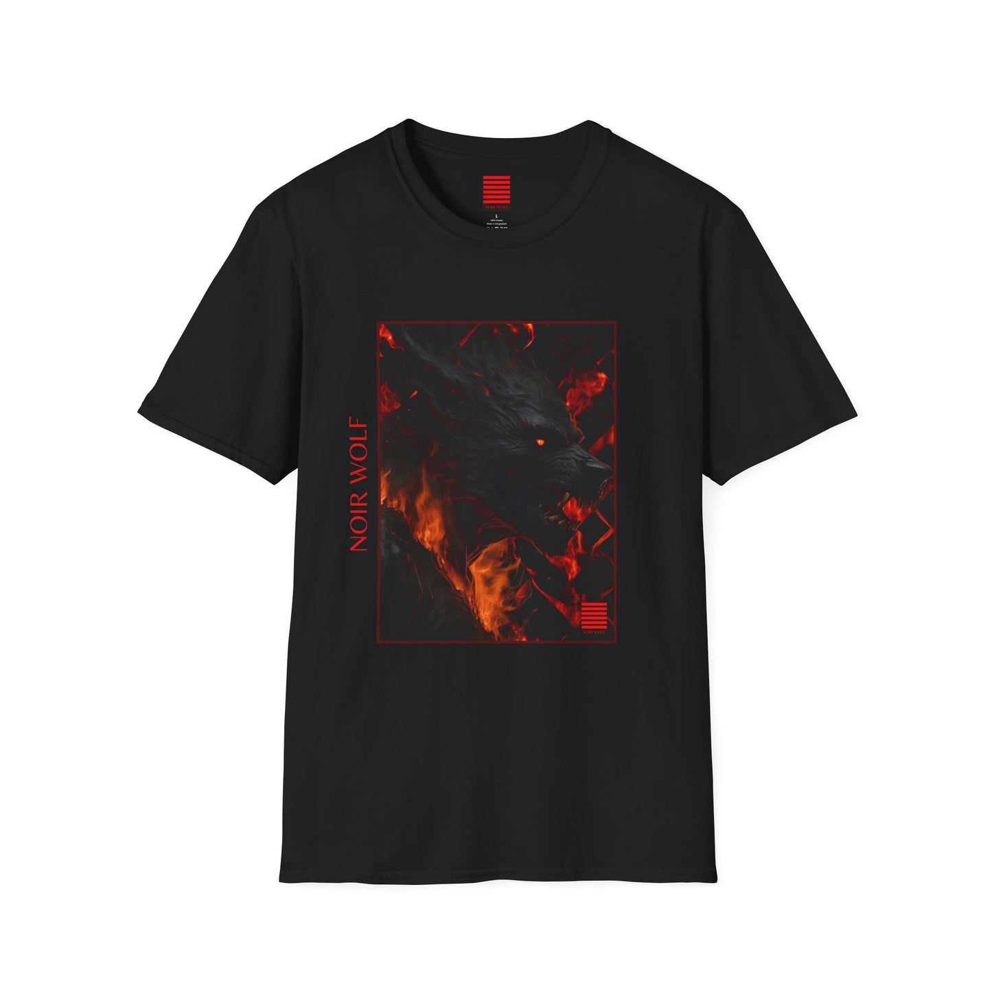 Unisex Softstyle T-Shirt: Norik Wolf & Letting Boy Graphic Tee – Bold, Edgy Art for Trendsetters