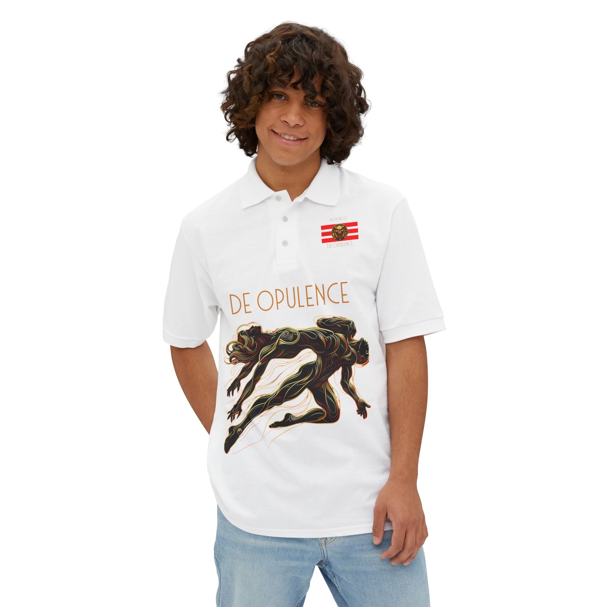 Men's Piqué Polo De Opulence by Noir Wolf