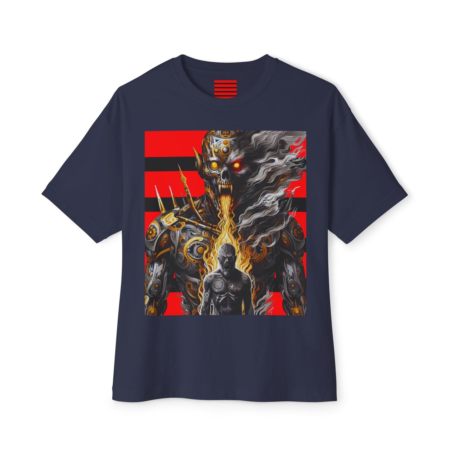 Unisex Oversized Boxy Tee De Opulence by Noir Wolf the style of grace Navy