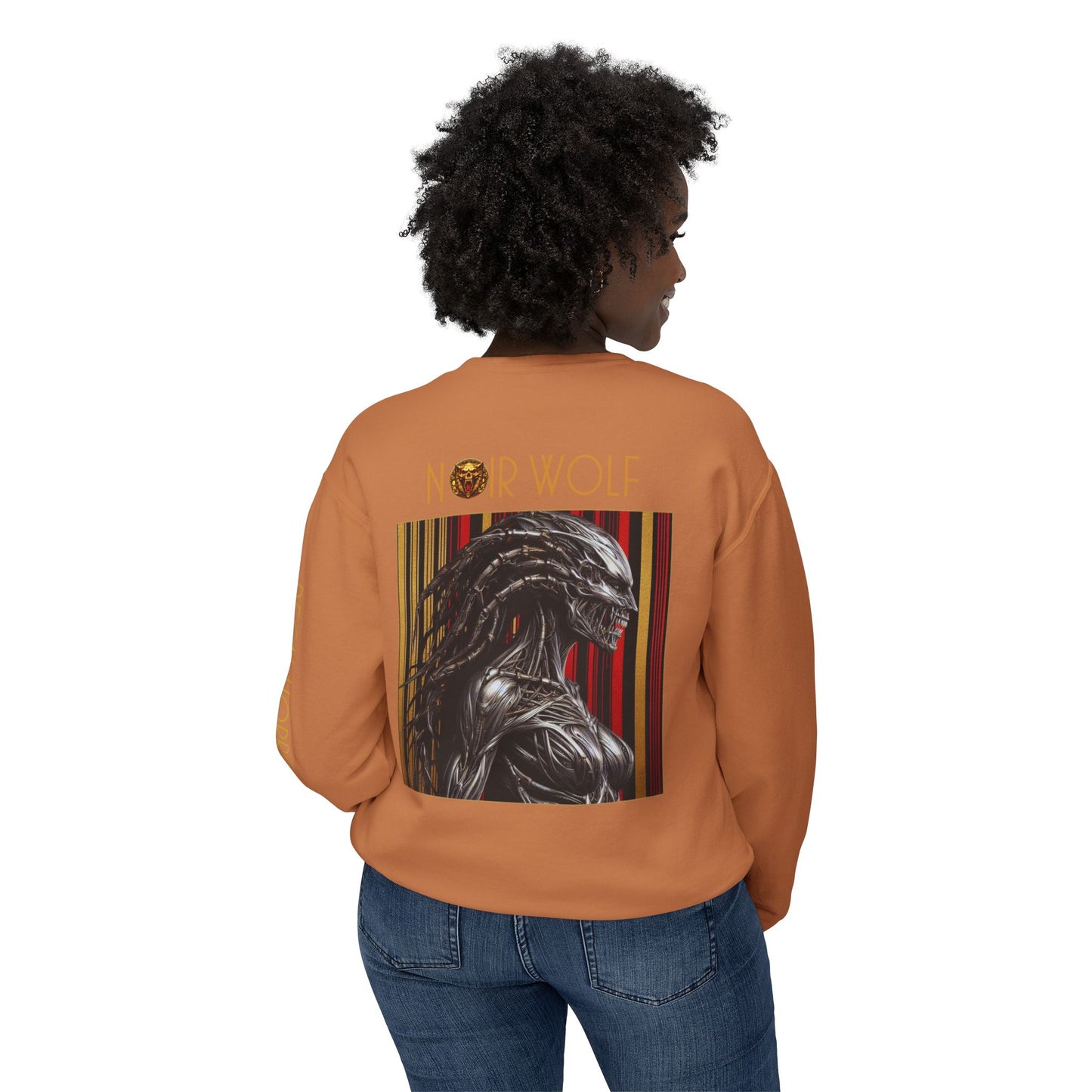 Unisex Lightweight Crewneck Sweatshirt De Opulence by Noir Wolf