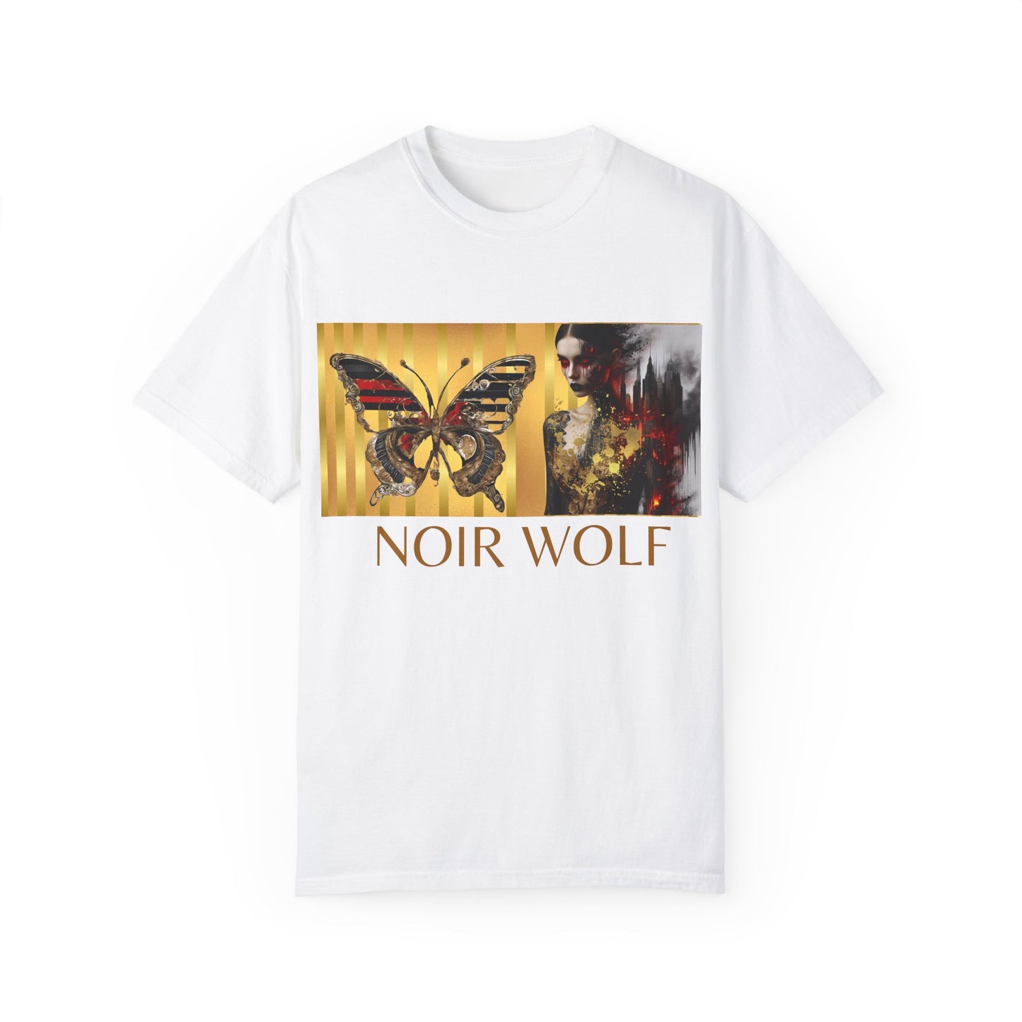 Unisex Garment-Dyed T-shirt   Noir Wolf by De opulence