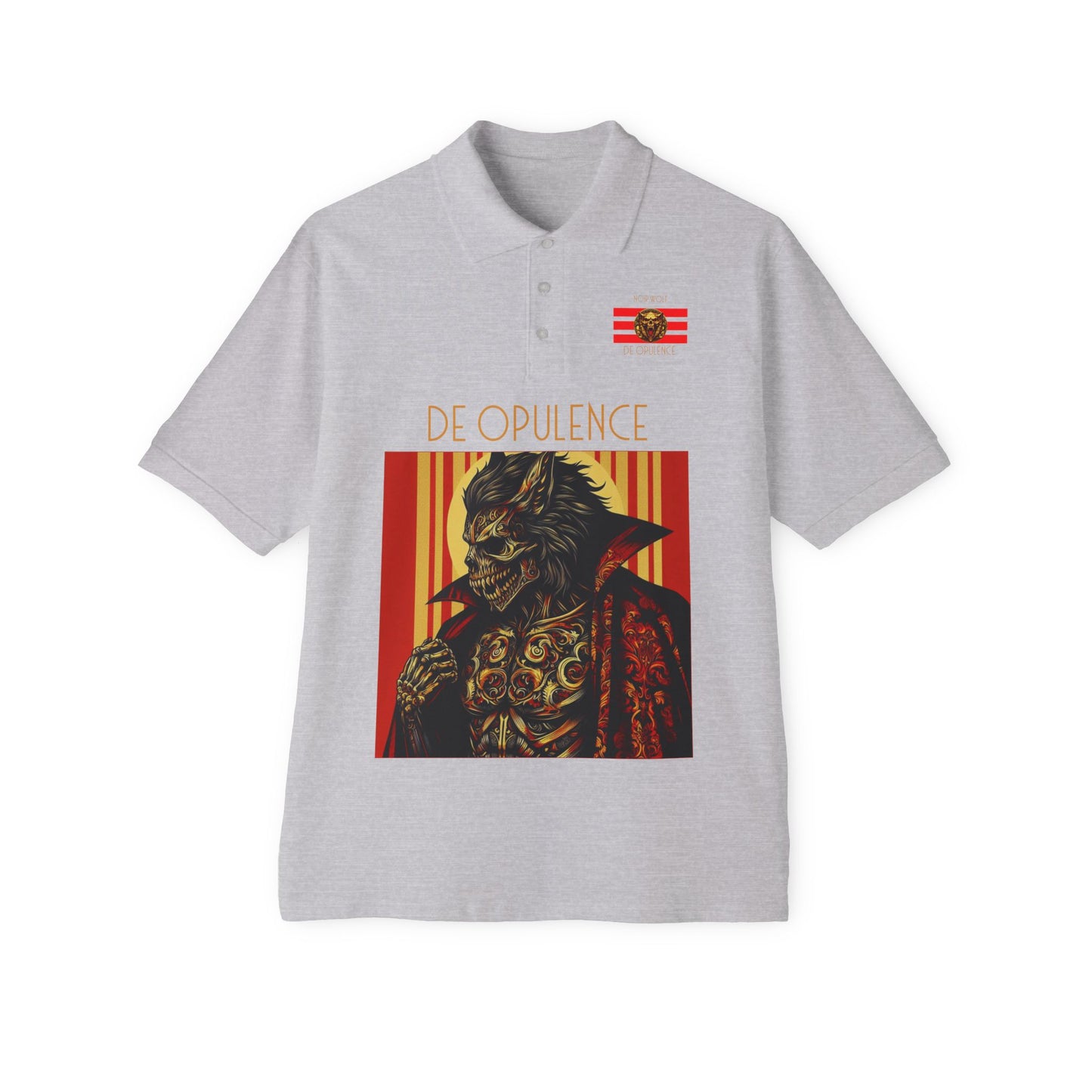 Polo Shirt - De Opulence Regal Horror Fashion for the Bold Star Athletic Heather