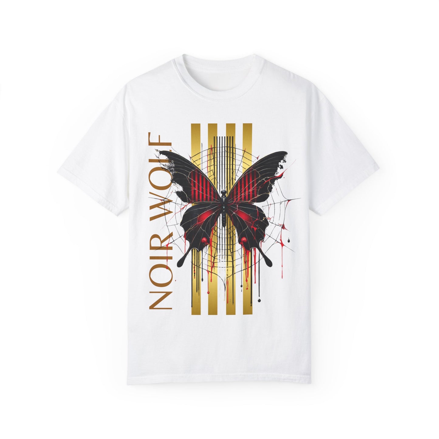 Unisex Garment-Dyed T-shirt NOIR WOLF De Opulence