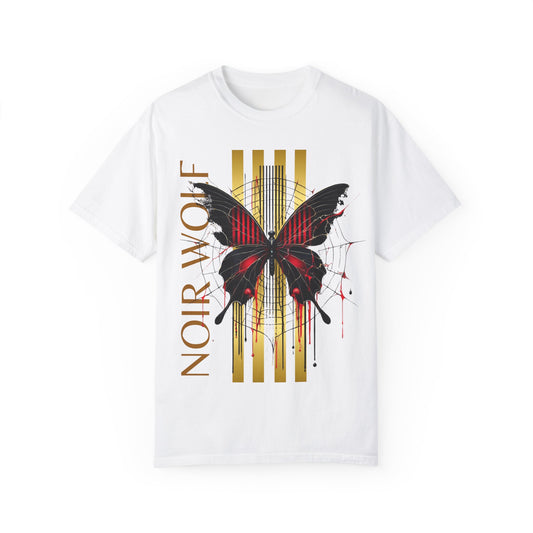 Unisex Garment-Dyed T-shirt NOIR WOLF De Opulence