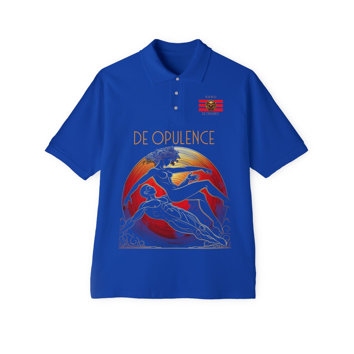 Men's Piqué PoloD e Opulence by Noir Wolf Royal
