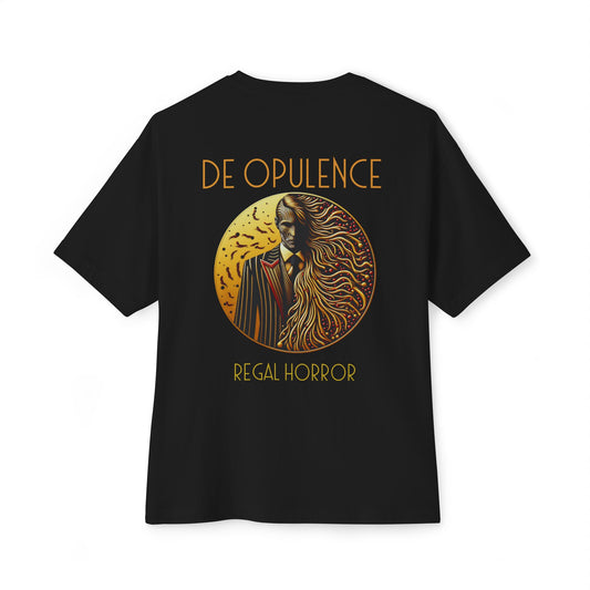 Unisex Oversized Boxy Tee De Opulence by Noir Wolf the style of grace Black