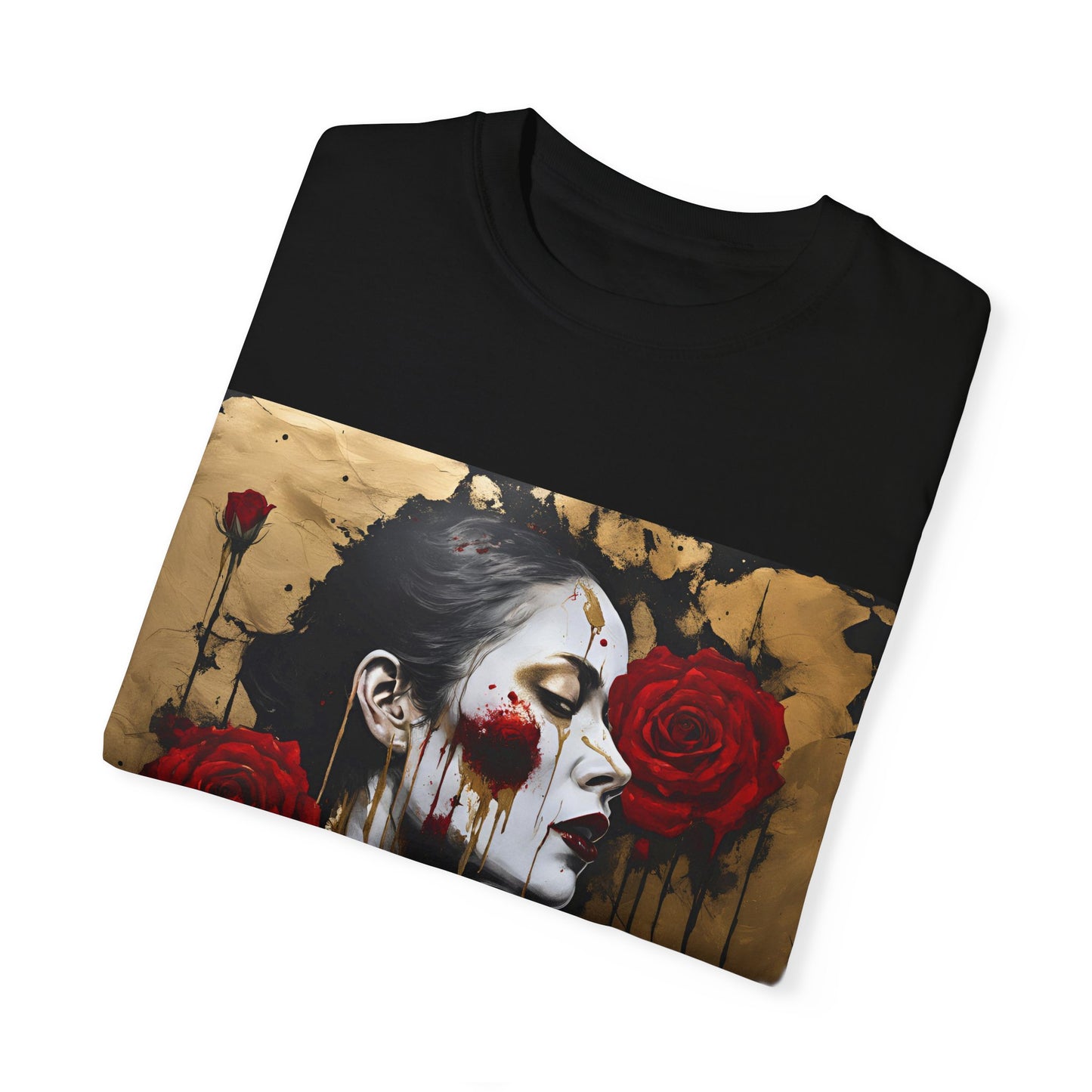 Unisex Garment-Dyed T-shirt NOIR WOLF DE OPULENCE