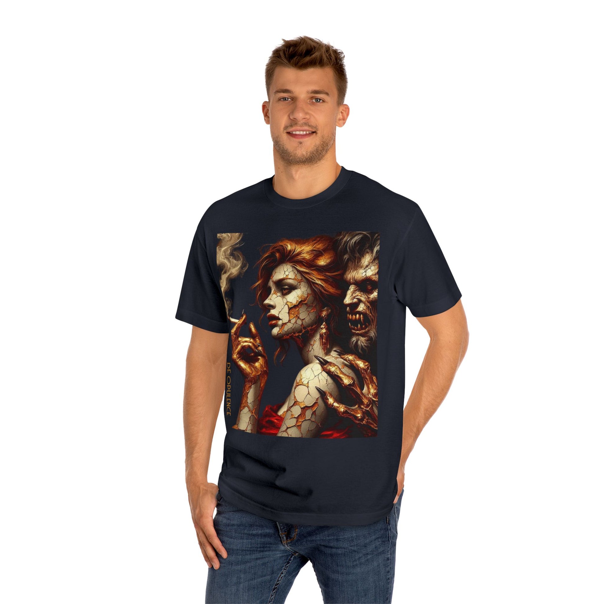 Golden Last Supper Unisex Tee De Opulence by Noir Wolf