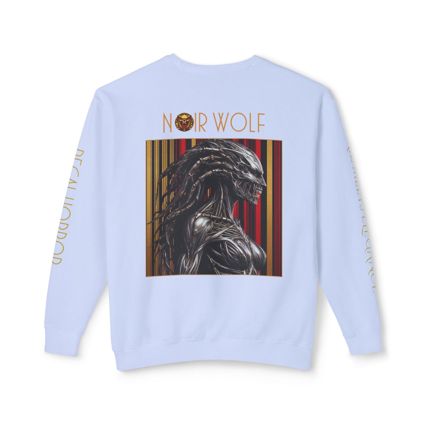 Unisex Lightweight Crewneck Sweatshirt De Opulence by Noir Wolf
