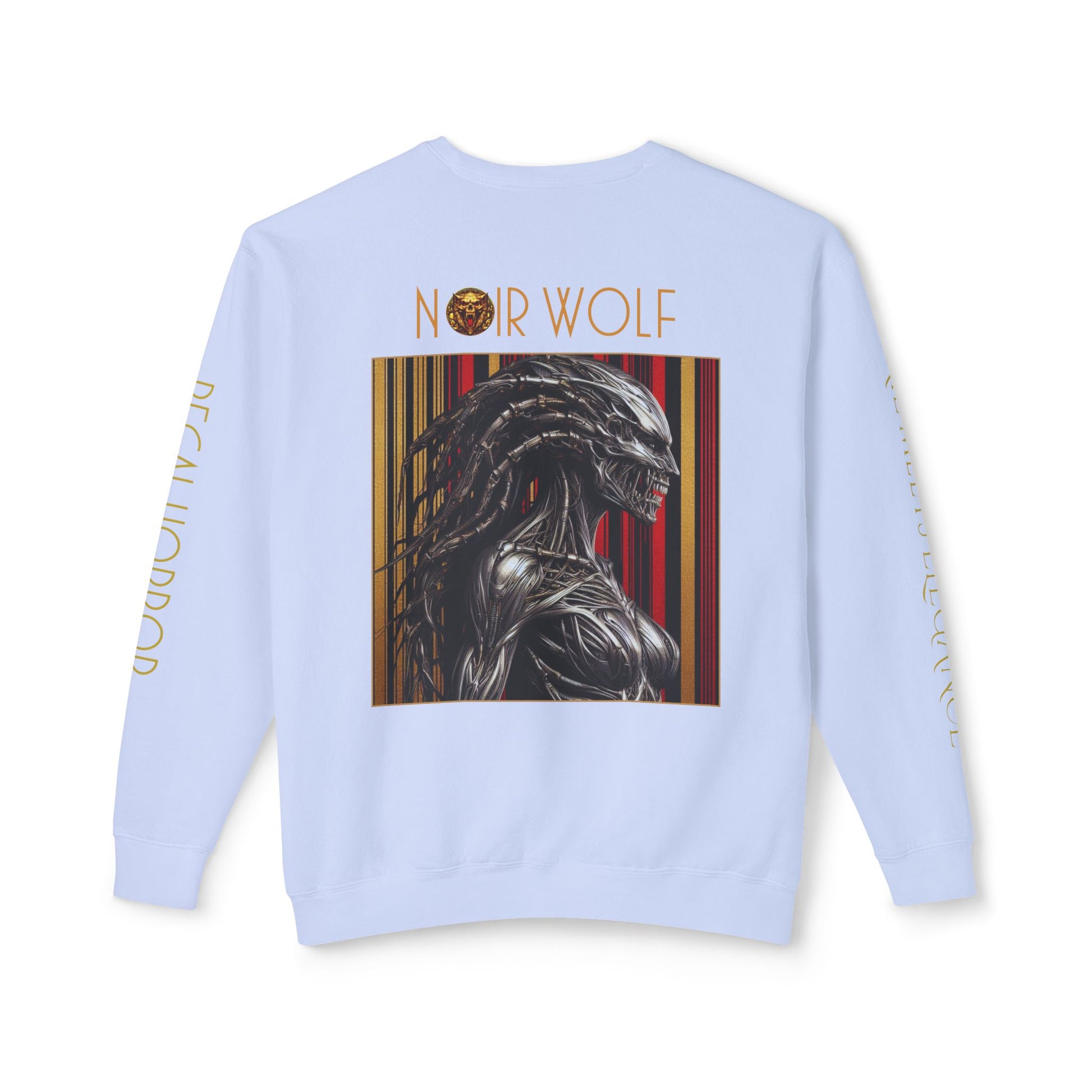 Unisex Lightweight Crewneck Sweatshirt De Opulence by Noir Wolf