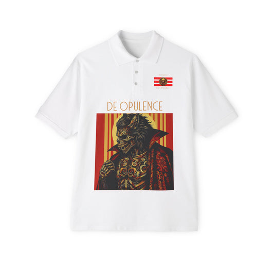 Polo Shirt - De Opulence Regal Horror Fashion for the Bold Star White