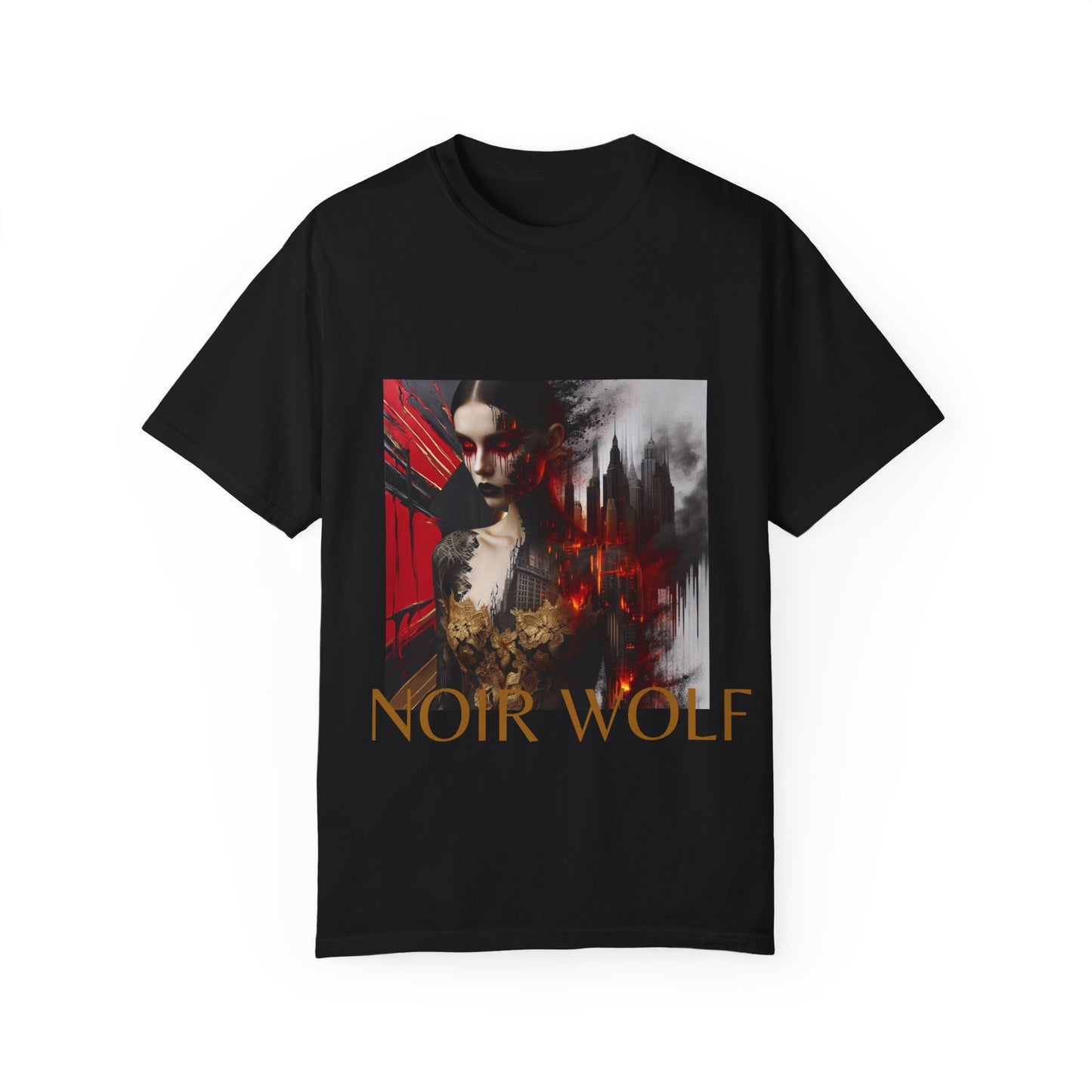 Unisex Garment-Dyed T-shirt De Opulence Noir Wolf
