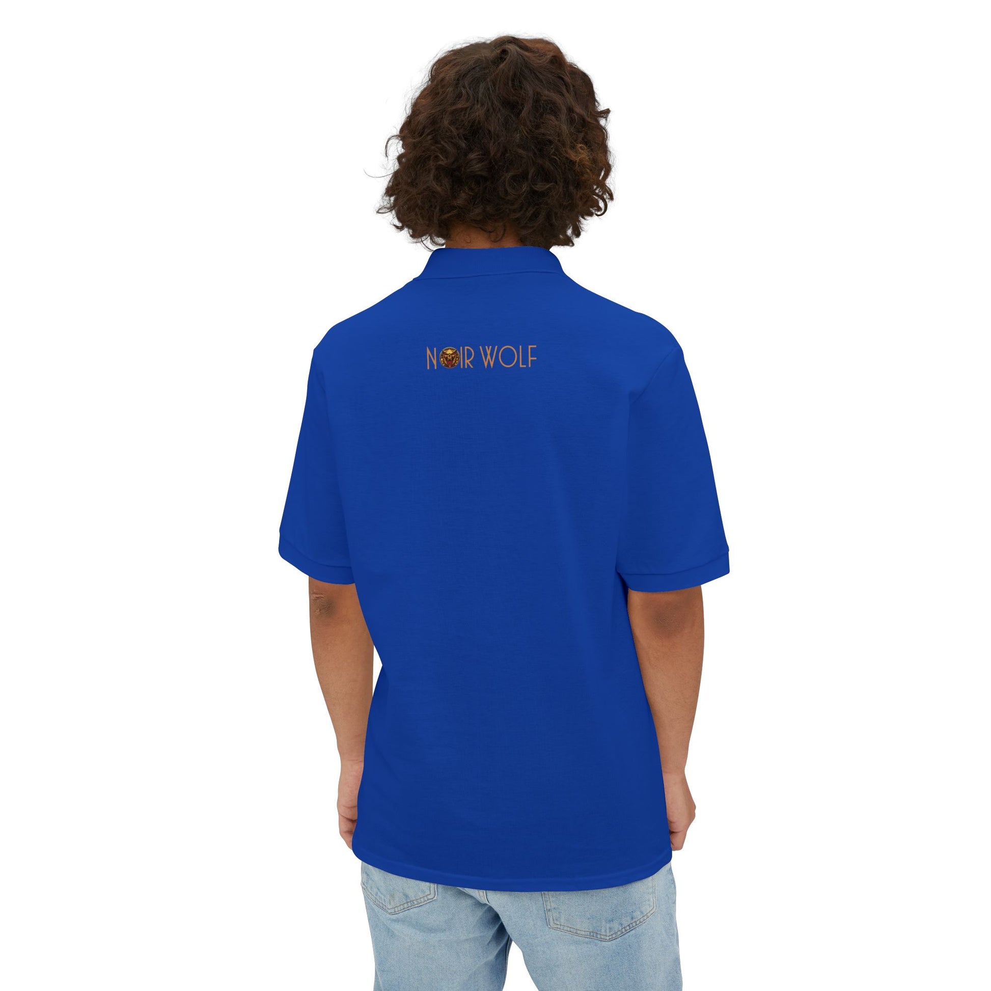 Men's Piqué Polo De Opulence by Noir Wolf the style of grace