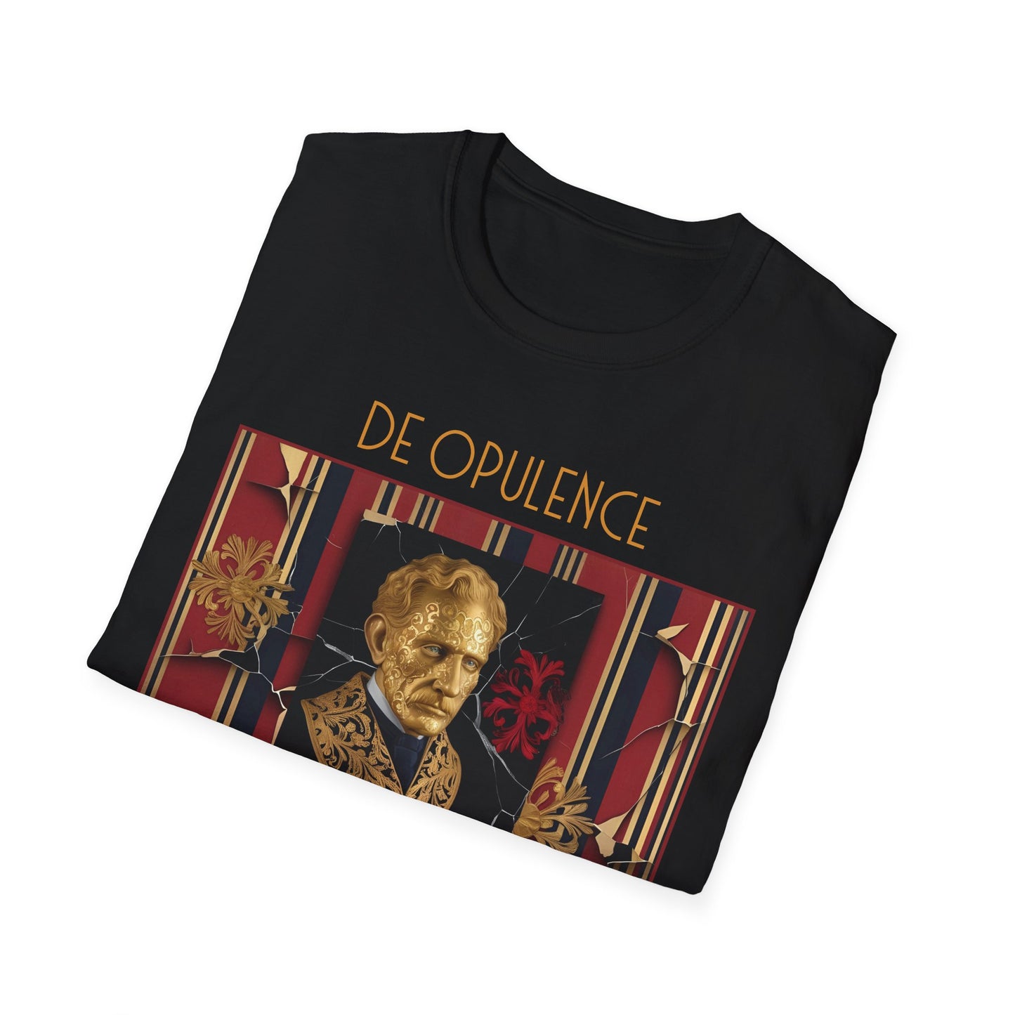 Noir Wolf Graphic T-Shirt - Artistic Wave Design - Unisex Softstyle Tee