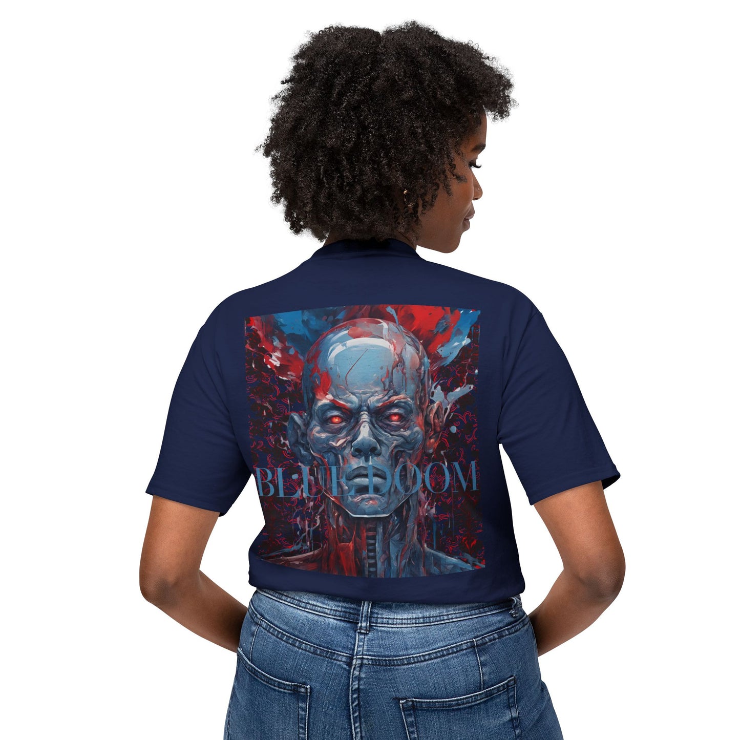 HD Cotton™ T-shirt Blue Doom by Noir Wolf Cotton™ T-shirt
