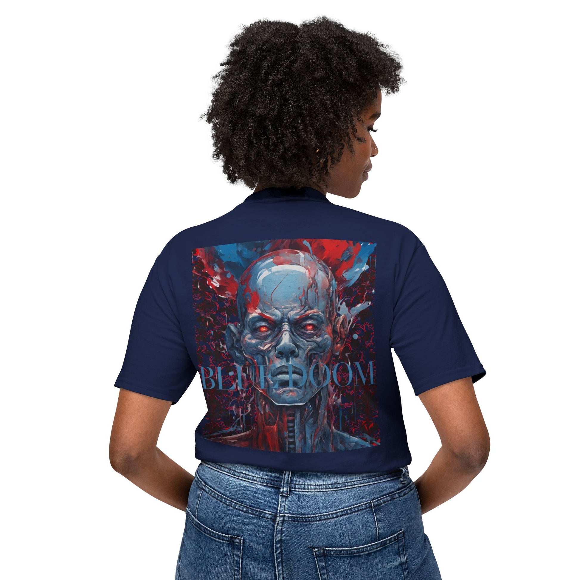HD Cotton™ T-shirt Blue Doom by Noir Wolf Cotton™ T-shirt