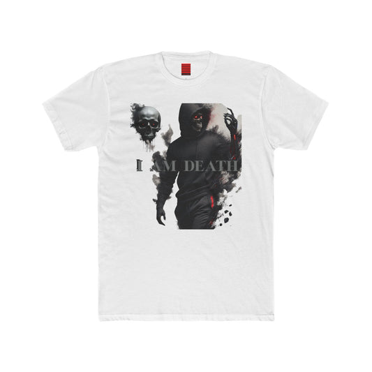 Dark Vibes Graphic Tee - I Am Death, Unisex Cotton Crew Shirt, Unique Gift for Halloween, Death-Themed Wear, Casual Style, Streetwear