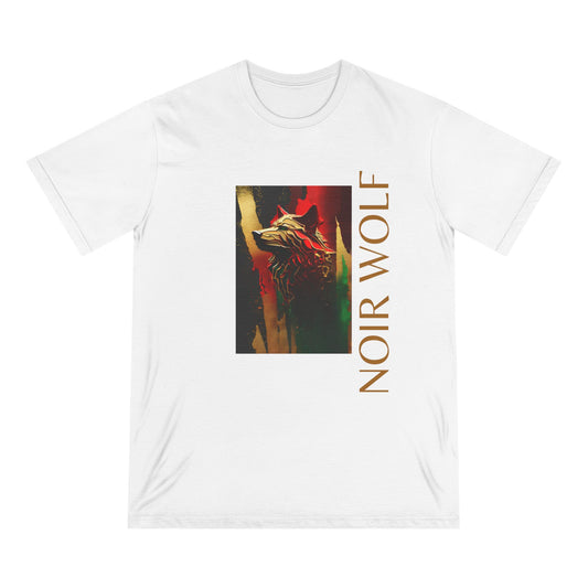 Noir Wolf Graphic Organic T-shirt - Edgy Art for Art Lovers