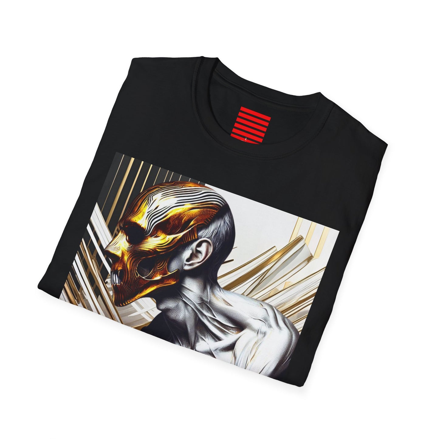 Unisex Softstyle T-Shirt - 'De Opulence & Noir Wolf' Artistic Skull Design