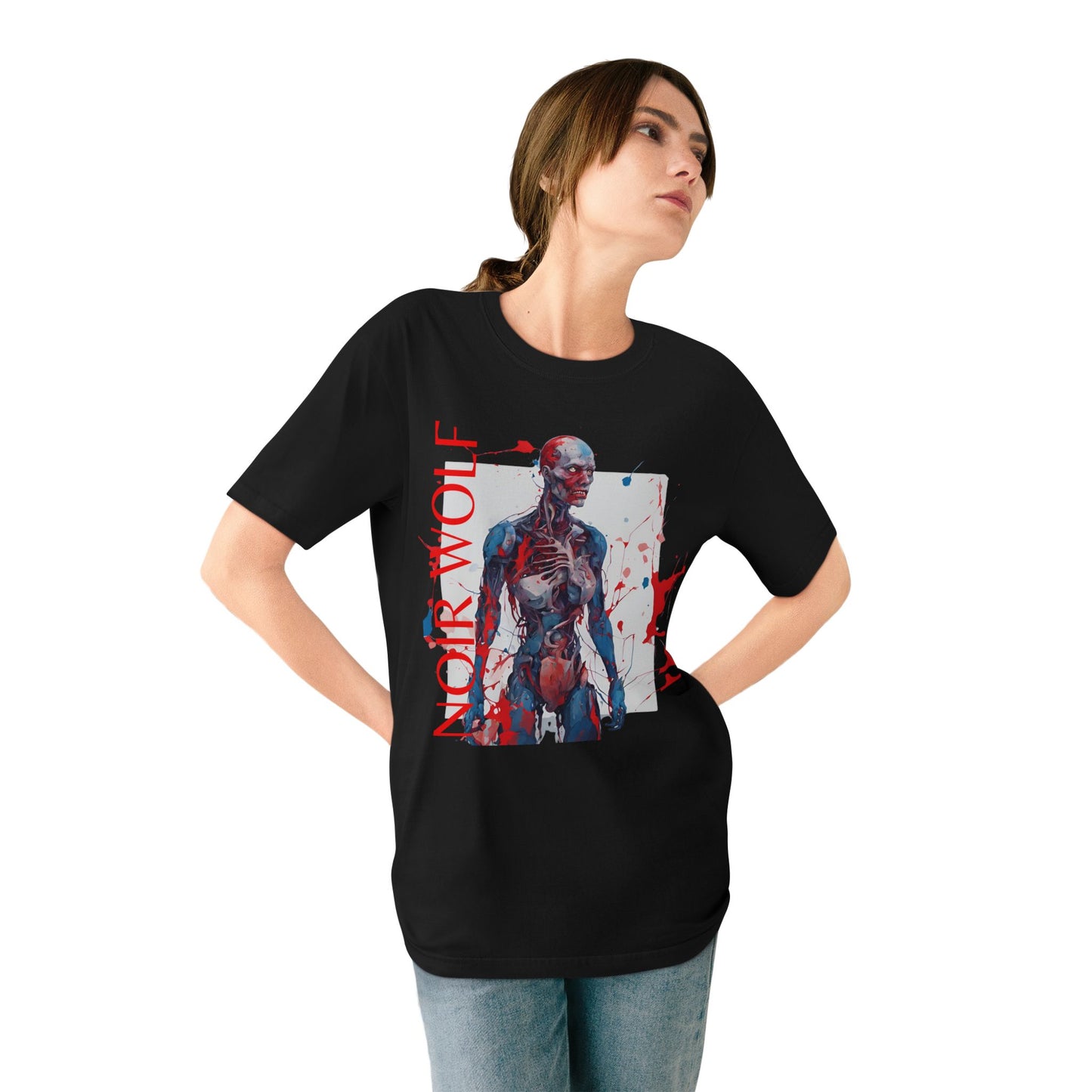 Organic Staple T-shirt  NOIR WOLF