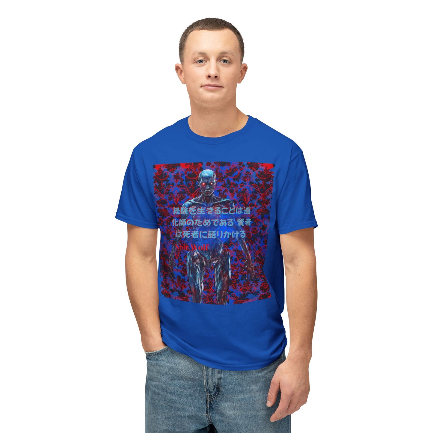 HD Cotton™ T-shirt Blue Doom by Noir Wolf Cotton™ T-shirt