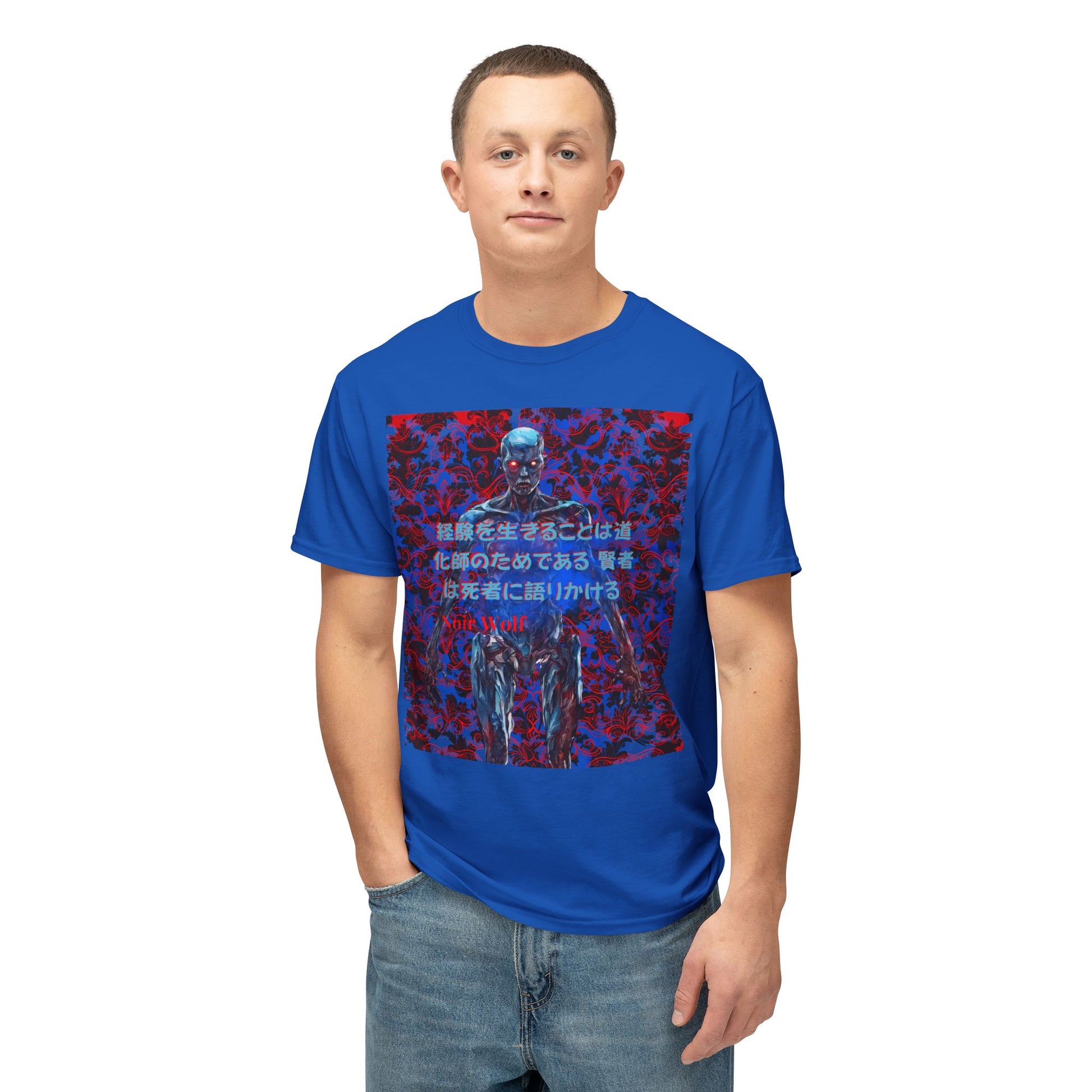 HD Cotton™ T-shirt Blue Doom by Noir Wolf Cotton™ T-shirt