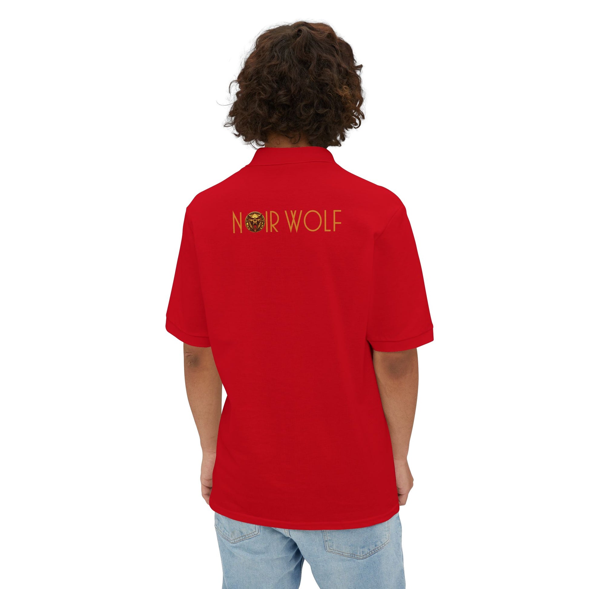 Men's Piqué Polo De Opulence by Noir Wolf the style of grace