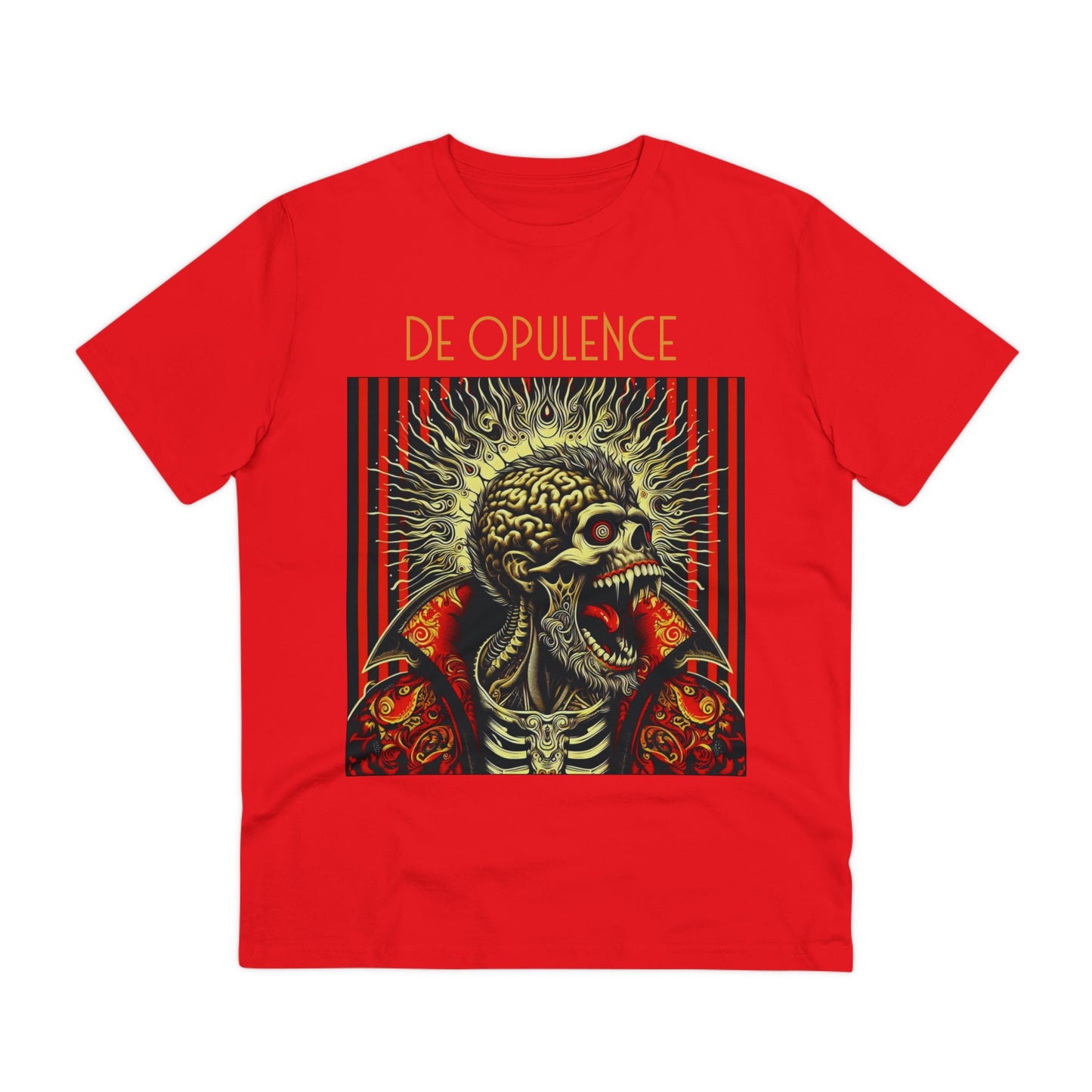 Organic Creator T-shirt - Unisex De Opulence by Noir Wolf Bright Red 2XL