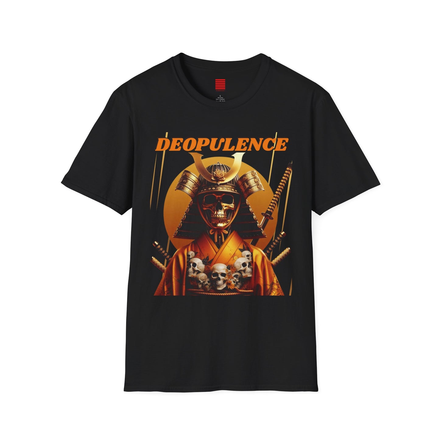Samurai & Wolf Graphic Tee, Unisex Softstyle T-Shirt for Anime Lovers, Gift for Him/Her, Casual Streetwear, Unique Art T-Shirt