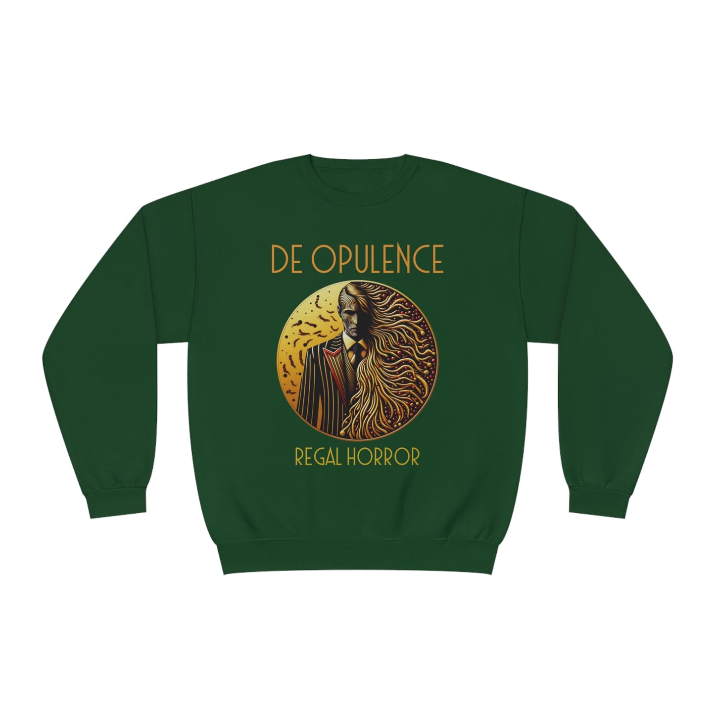 Unisex NuBlend® Crewneck Sweatshirt De Opulence by Noir Wolf the style of grace Forest Green