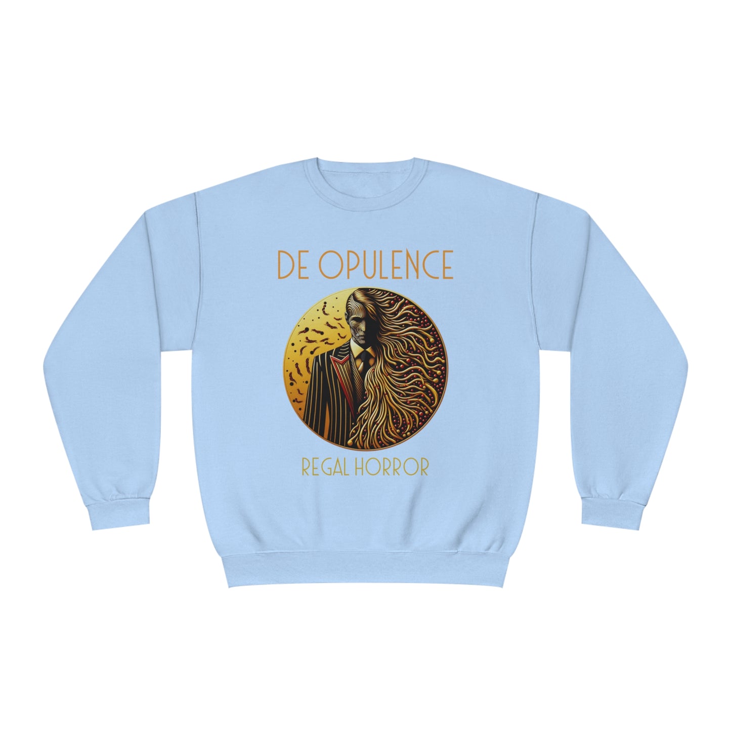 Unisex NuBlend® Crewneck Sweatshirt De Opulence by Noir Wolf the style of grace Light Blue