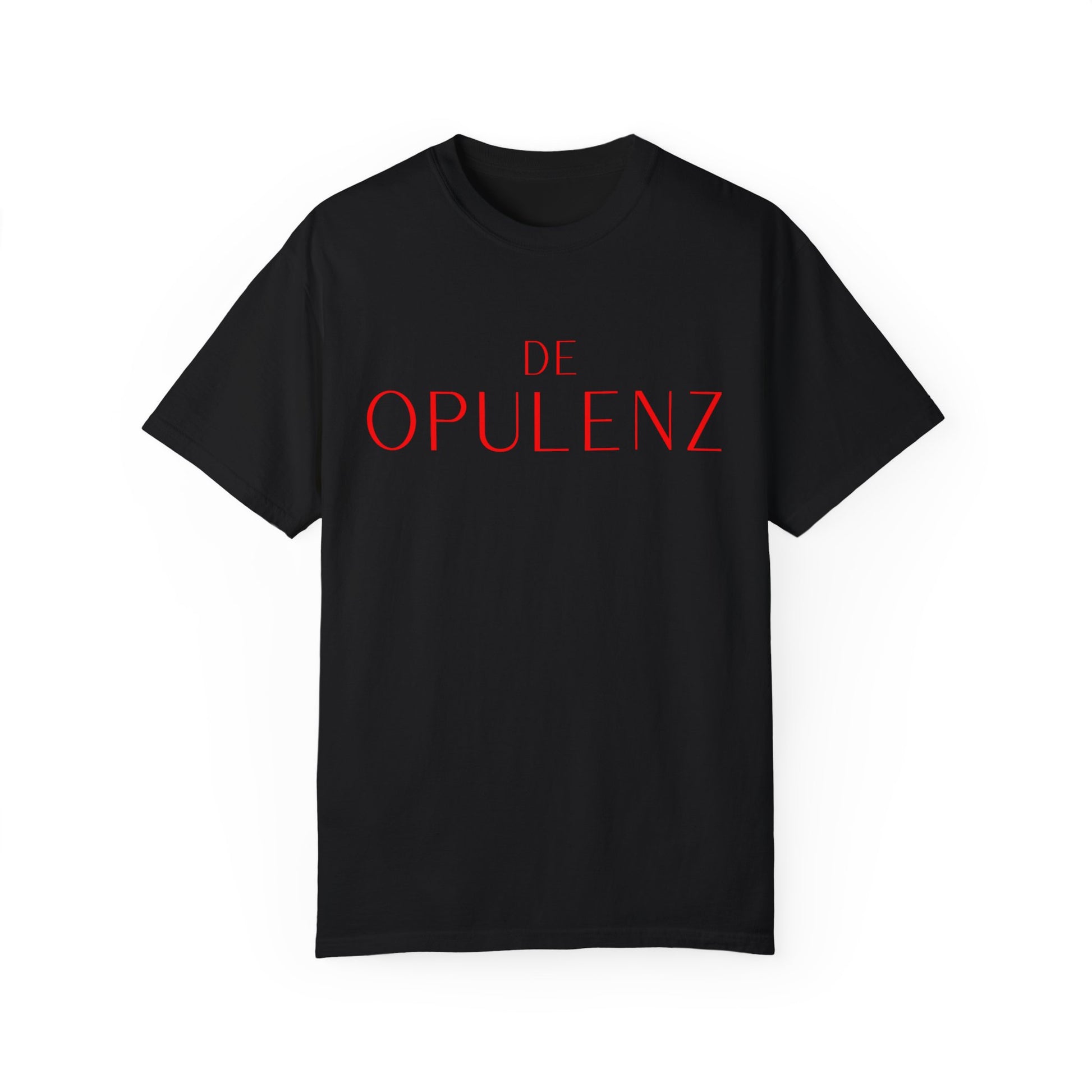 Unisex Garment-Dyed T-shirt De Opulence by Noir Wolf Black