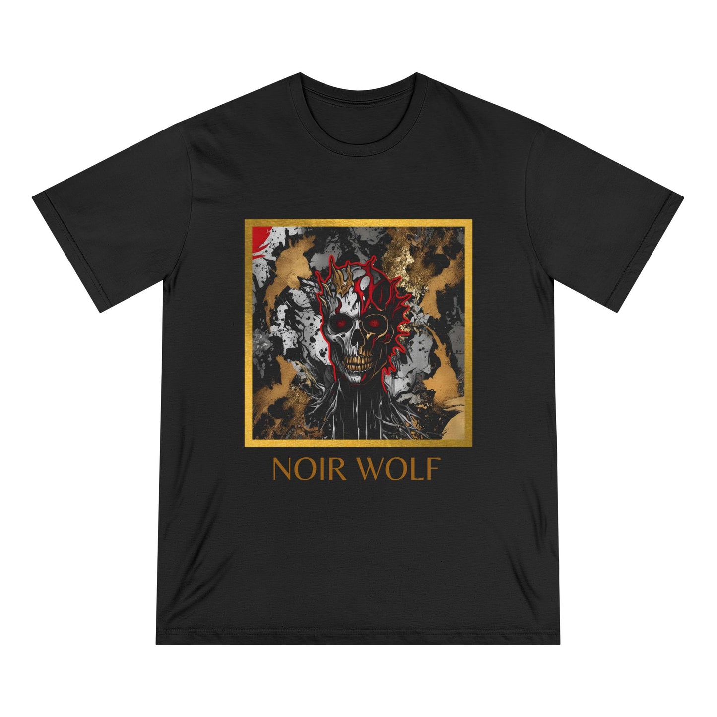 Noir Wolf & Decadence Graphic T-Shirt - Edgy Streetwear for Bold Fashion Enthusiasts
