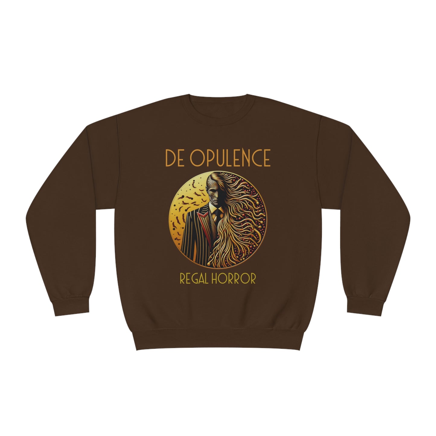 Unisex NuBlend® Crewneck Sweatshirt De Opulence by Noir Wolf the style of grace Chocolate