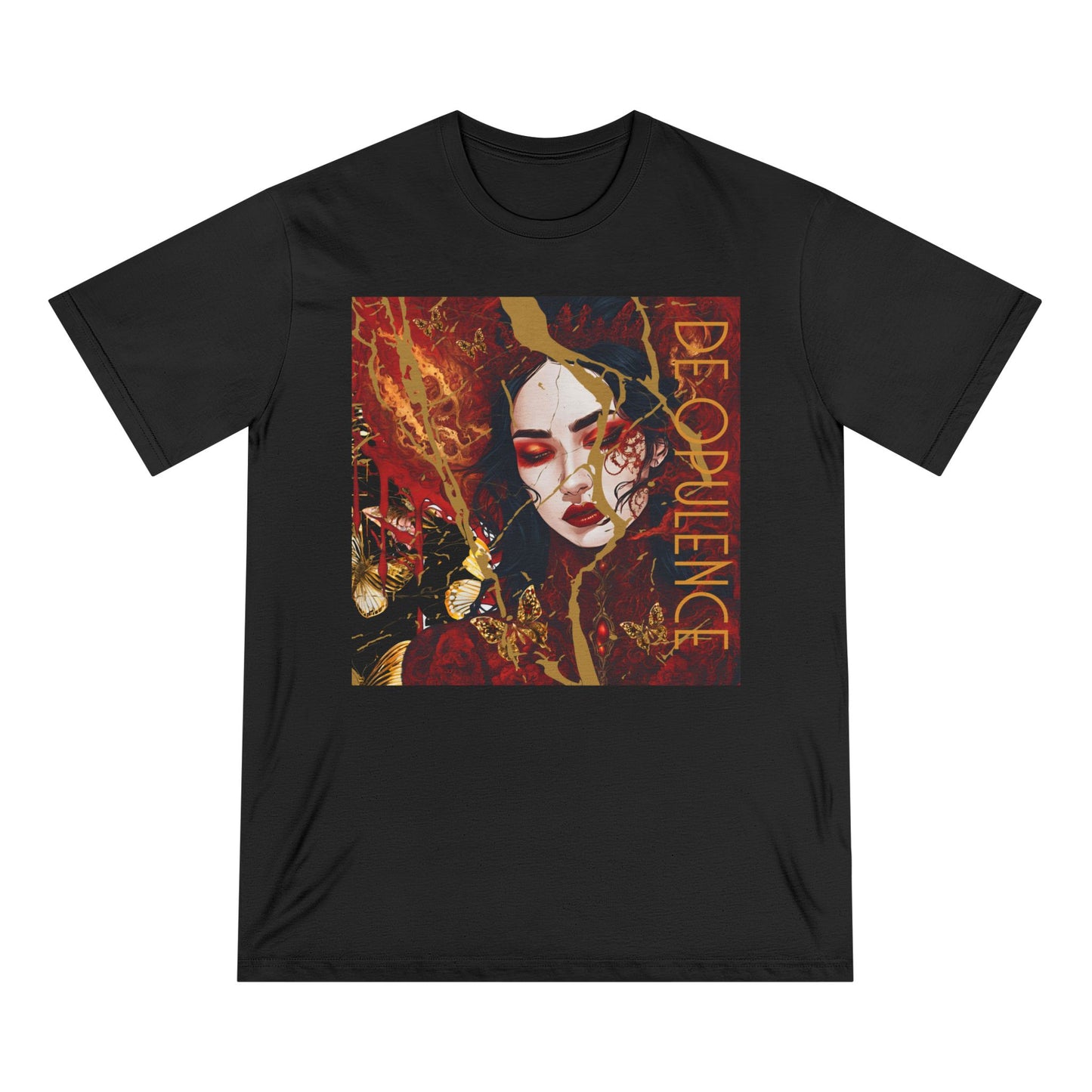 Bold Graphic Tee - 'Deopulence & Noir Wolf' Art T-shirt for Statement Makers